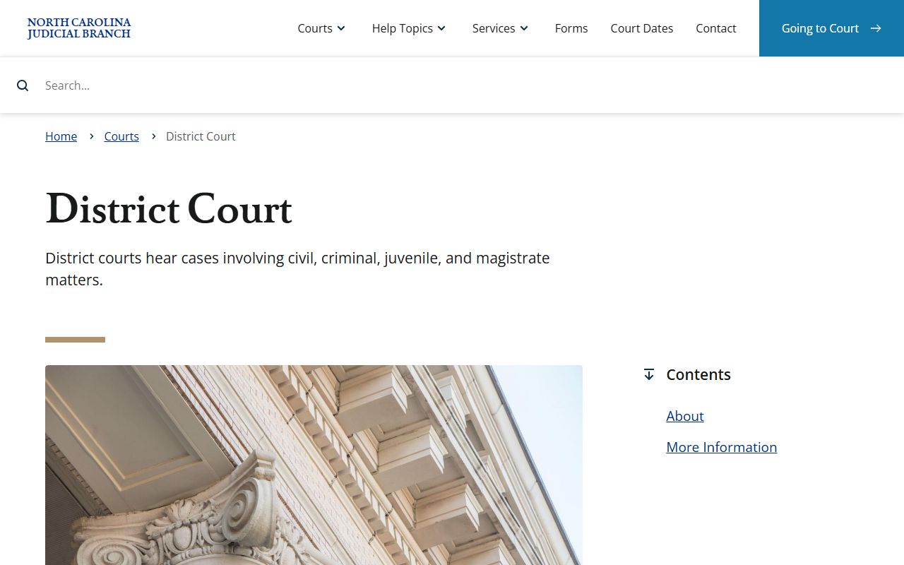 Onslow County court dockets District Court overview