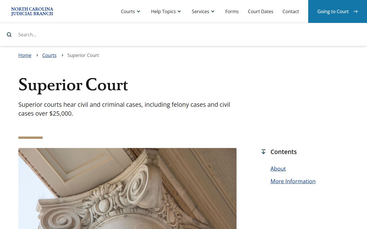 Onslow County court dockets Superior Court overview