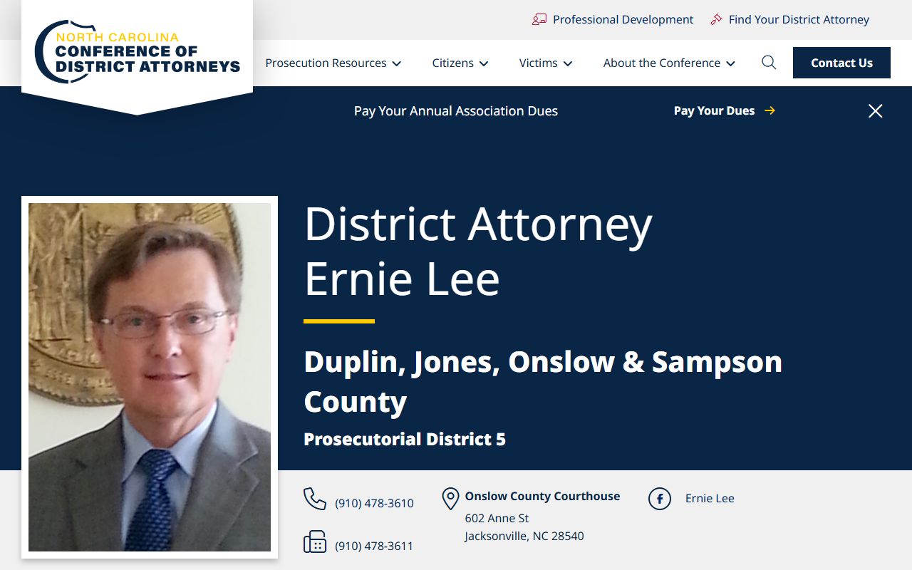 Onslow County criminal court records Prosecutorial District 5 source