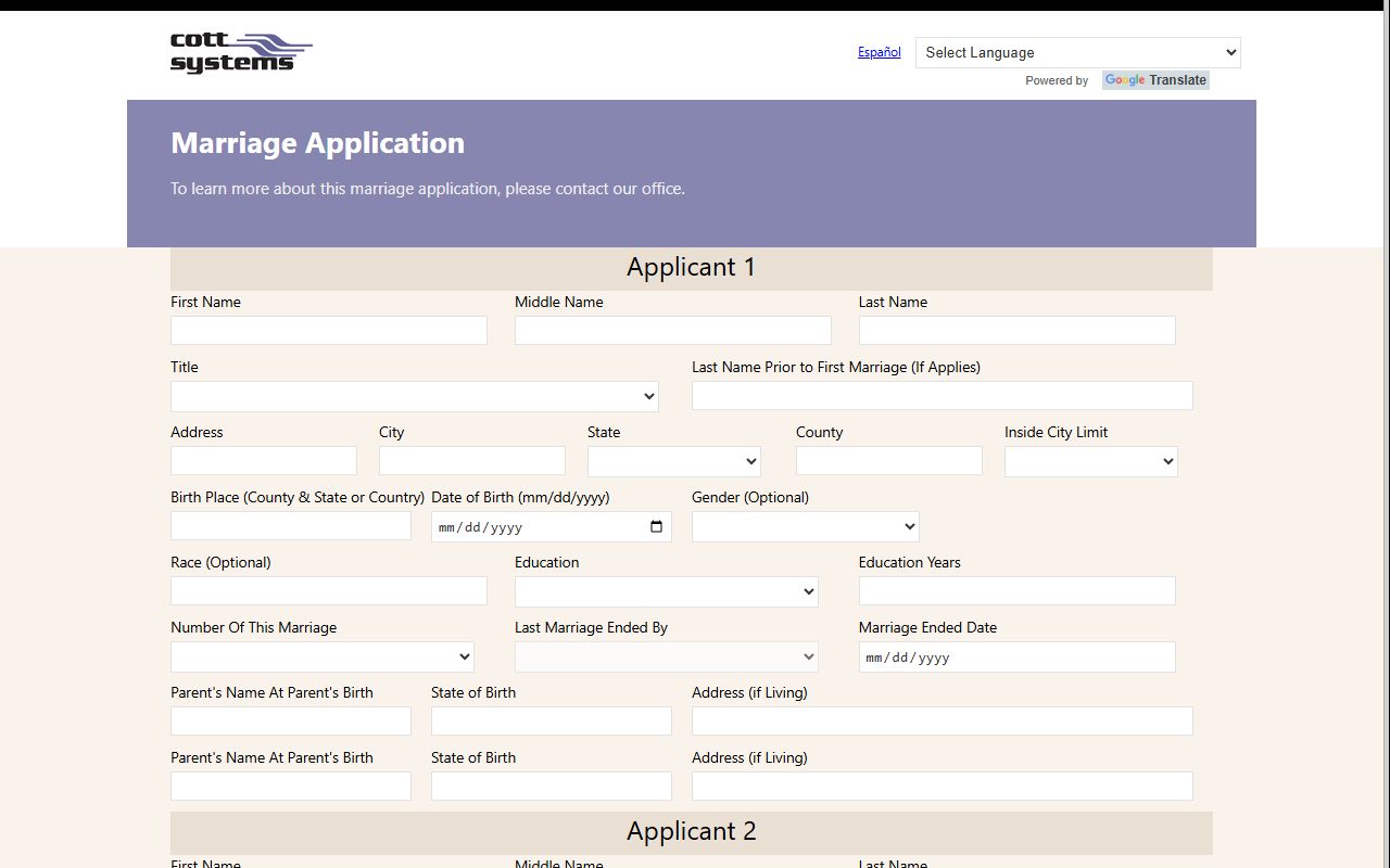 Onslow County marriage divorce records online marriage application