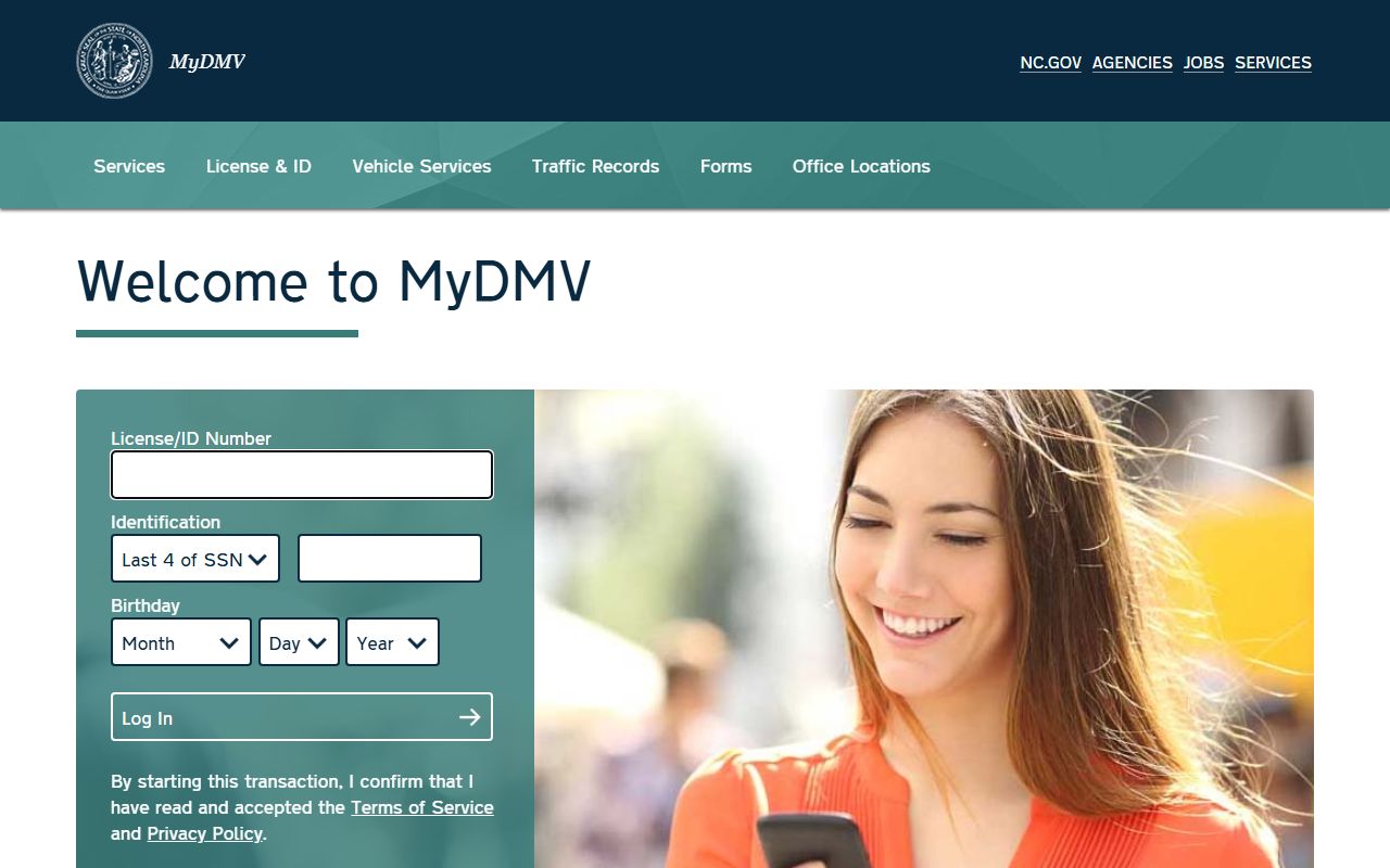 Onslow County traffic court records and NCDMV MyDMV login